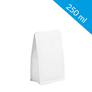 White flat bottom bag with ziplock 250 ml (250 pcs)