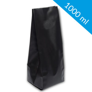 Side Gusset Bags black and valve 1000 ml (100 pcs)